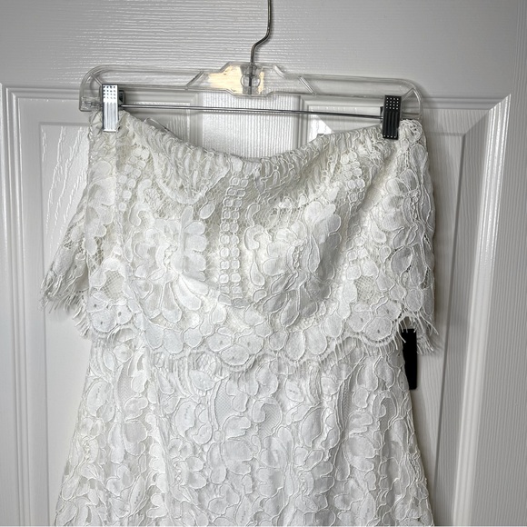 Lulu’s Delia White Lace Strapless Midi Dress size Medium - Picture 11 of 16